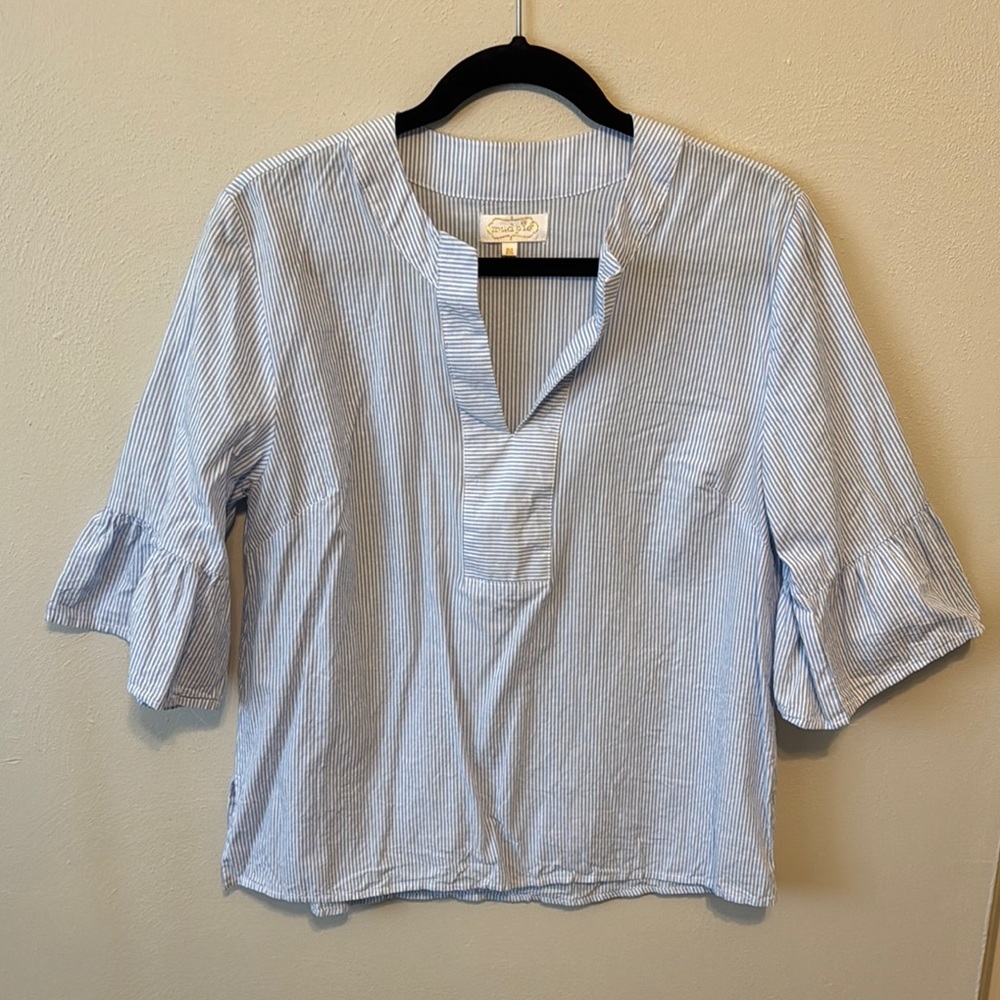 Blue Striped Women's Top